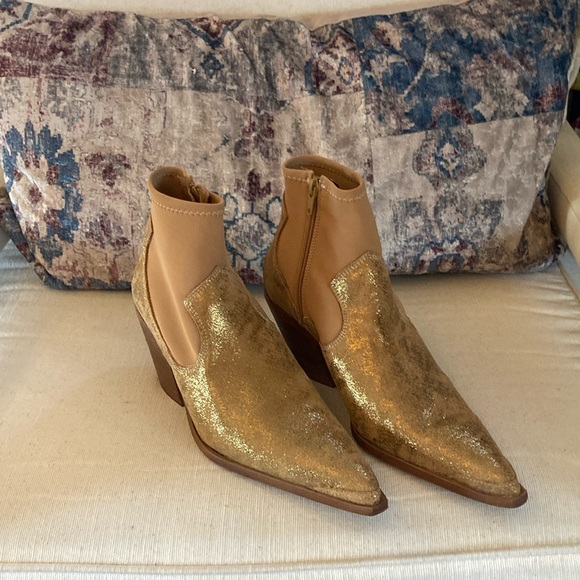 Free People gold Jackson west ankle boots - Picture 1 of 11